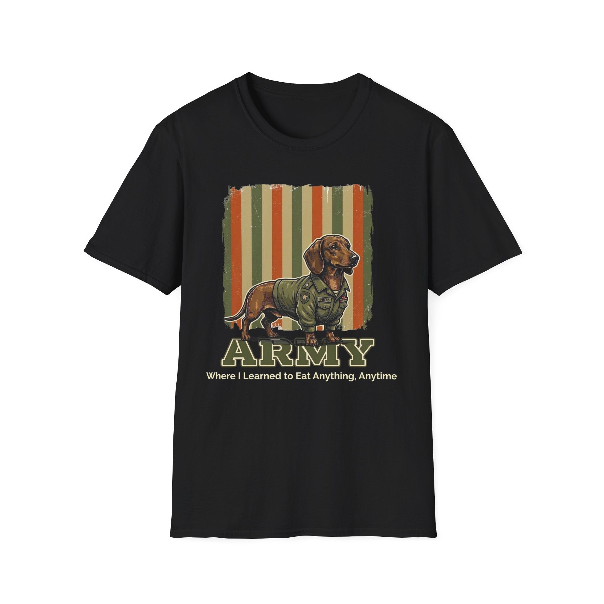 Army: Where I Learned to Eat Anything, Anytime T-Shirt