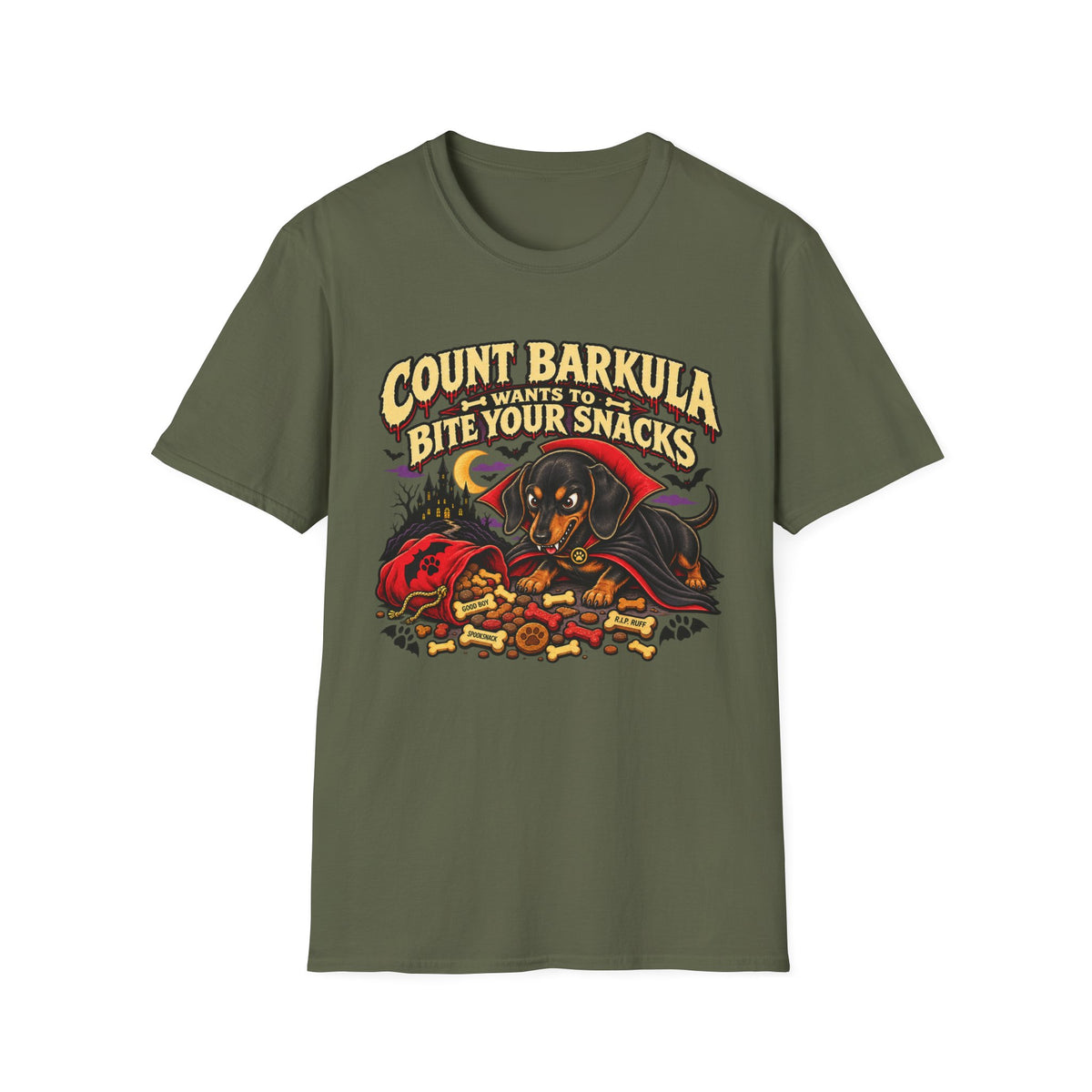 Count Barkula Wants to Bite Your Snacks T-Shirt