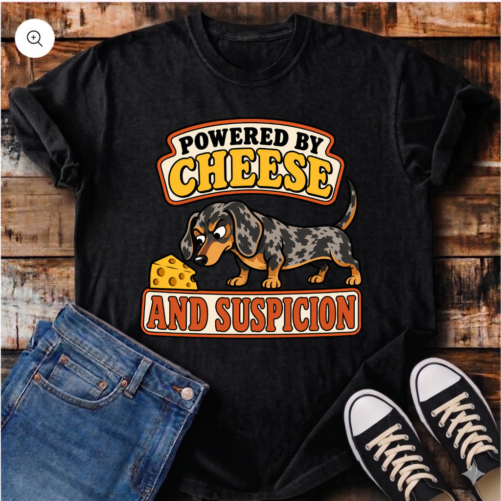 Powered by Cheese and Suspicion T-Shirt