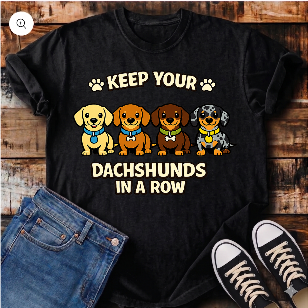 Keep Your Dachshunds in a Row T-Shirt