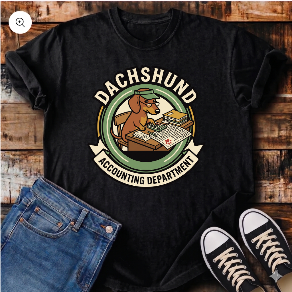 Dachshund Accounting Department T-Shirt
