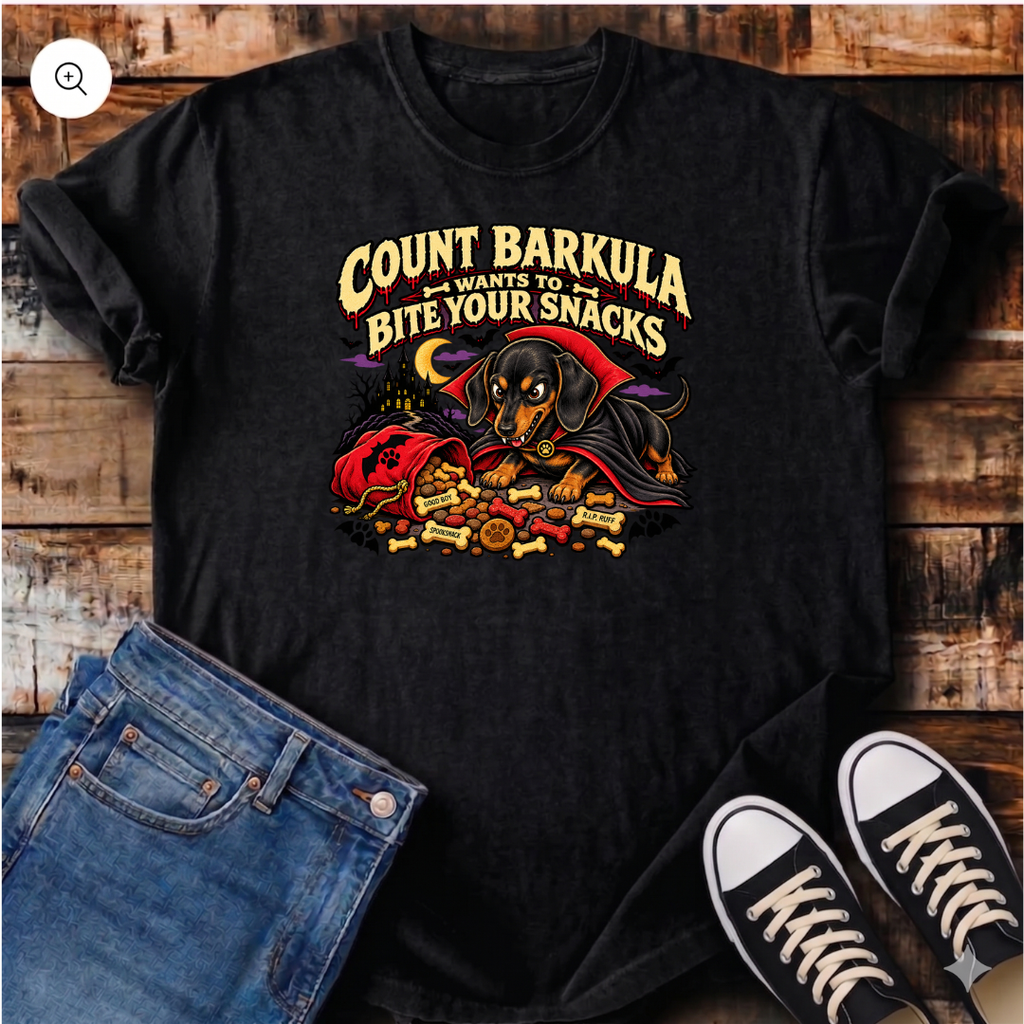 Count Barkula Wants to Bite Your Snacks T-Shirt