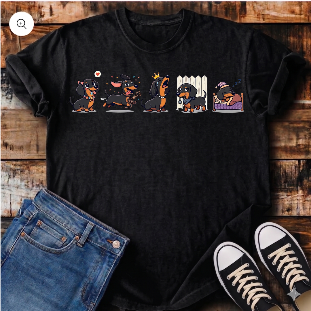 Dachshunds in a Row T-Shirt