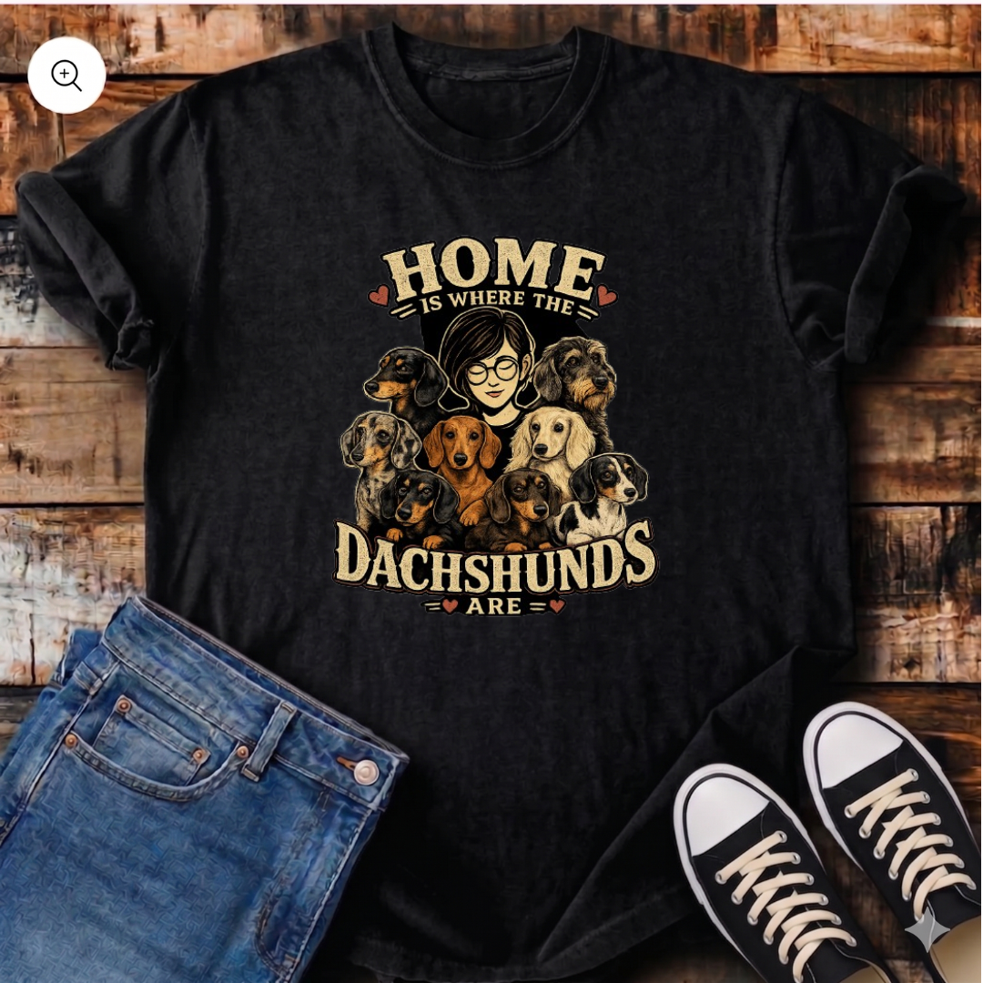 Home Is Where The Dachshunds Are T-Shirt