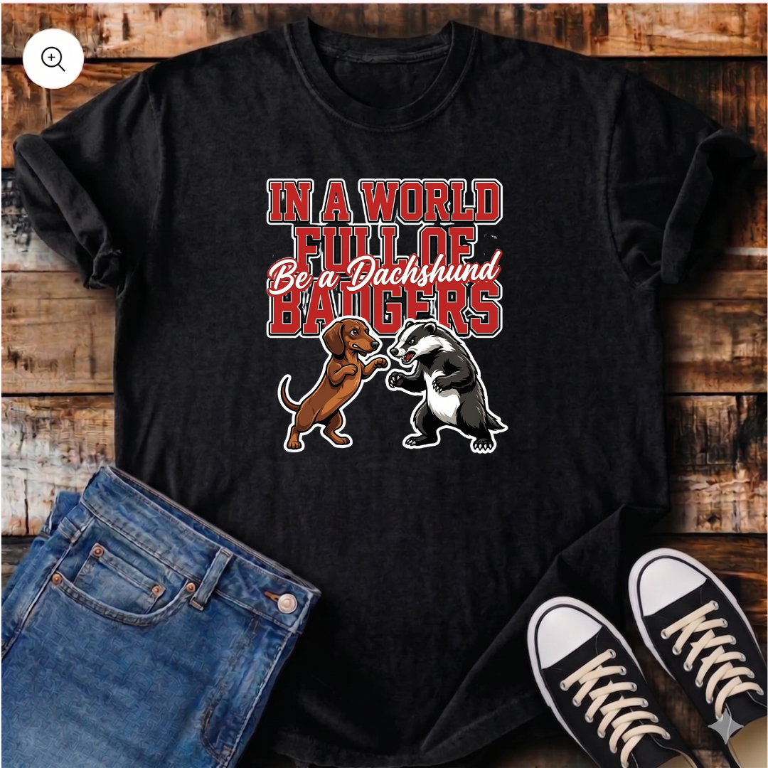 In a World Full of Badgers Be a Dachshund T-Shirt