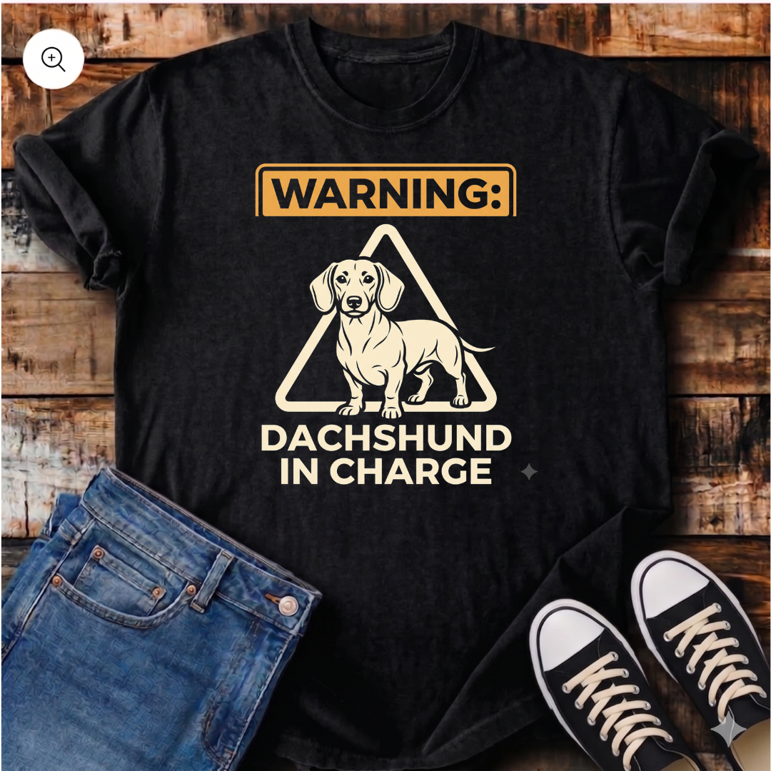Warning: Dachshund in Charge T-Shirt
