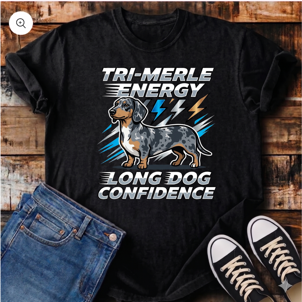 Tri-Merle Energy Long Dog Confidence T-Shirt
