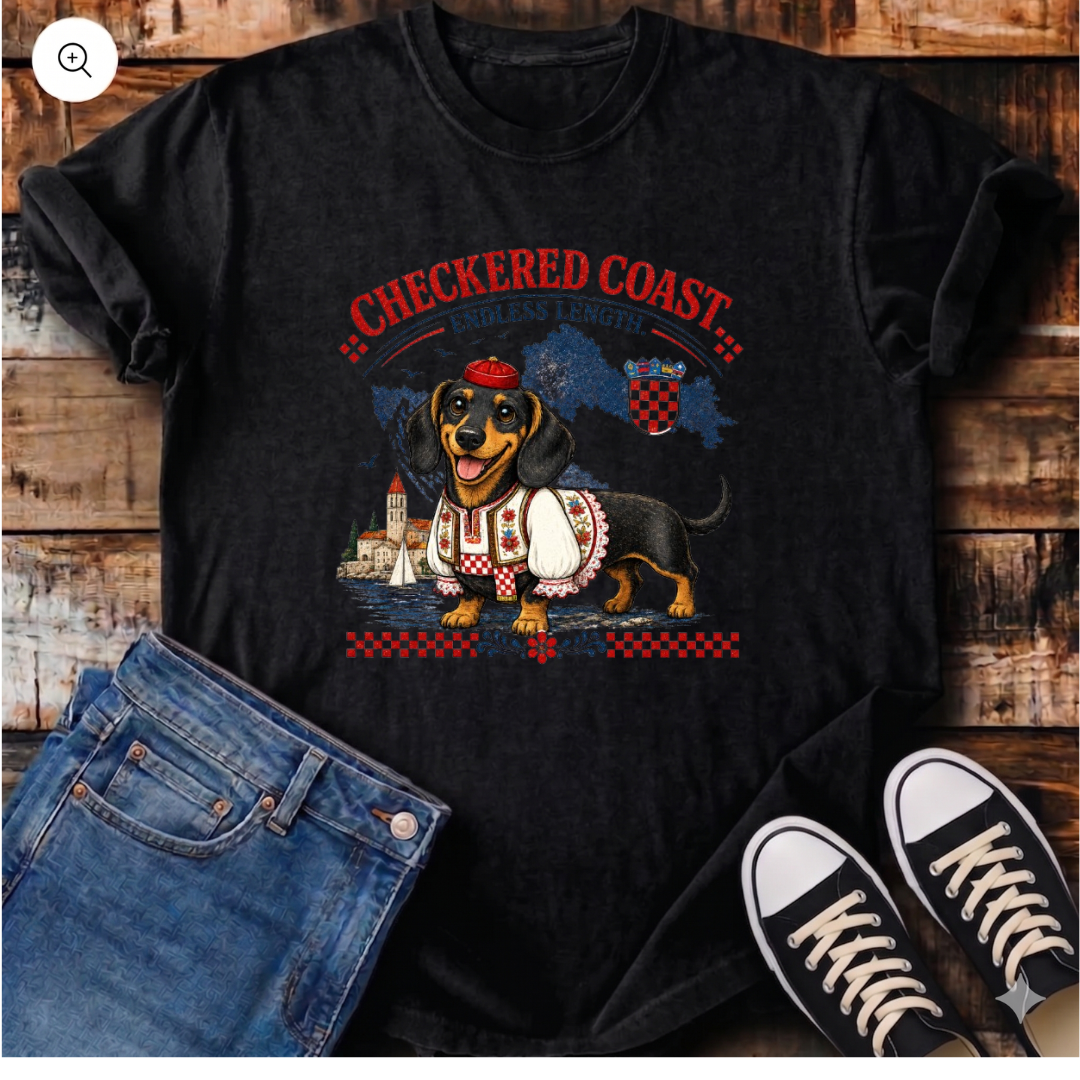 Croatia Checkered Coast T-Shirt