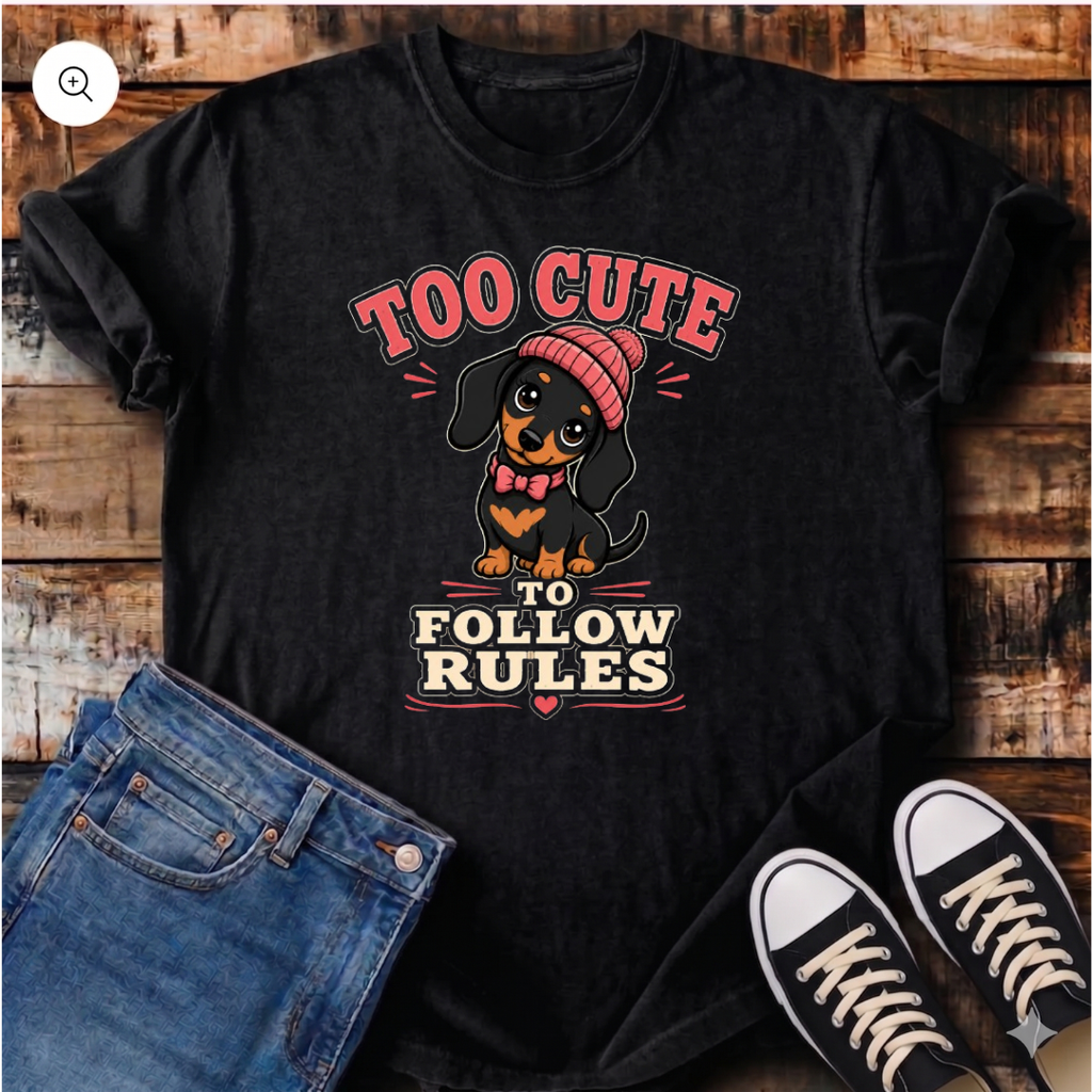Too Cute To Follow Rules T-Shirt