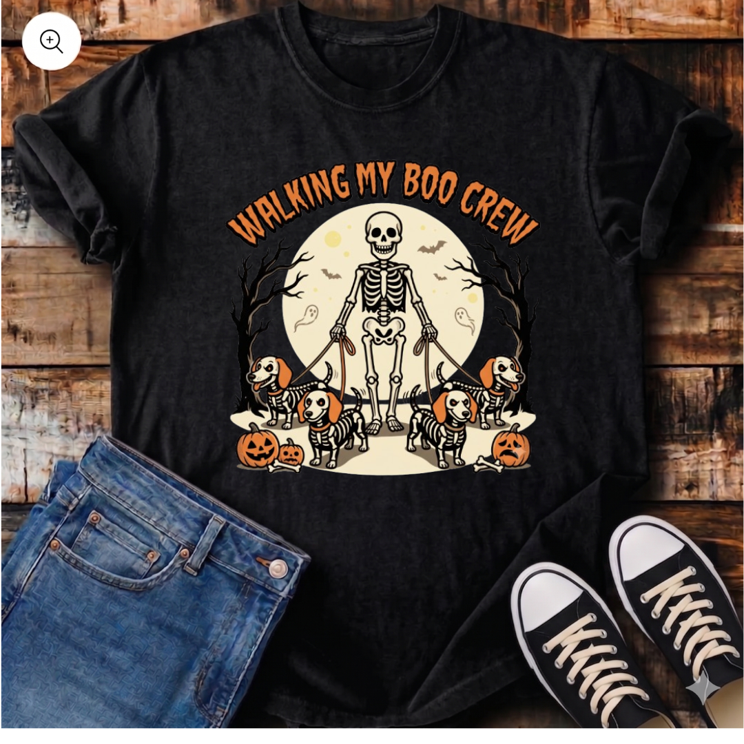 Walking My Boo Crew T-Shirt