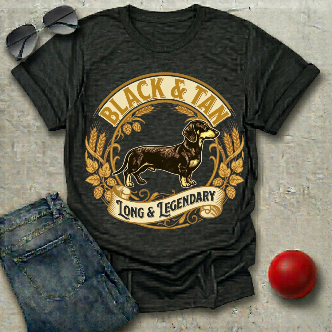 Black and Tan Long and Legendary T-Shirt