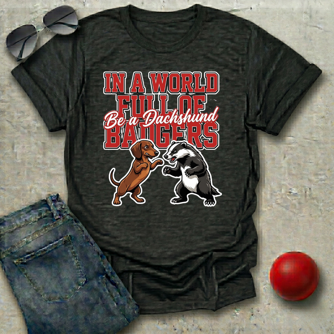 In a World Full of Badgers Be a Dachshund T-Shirt