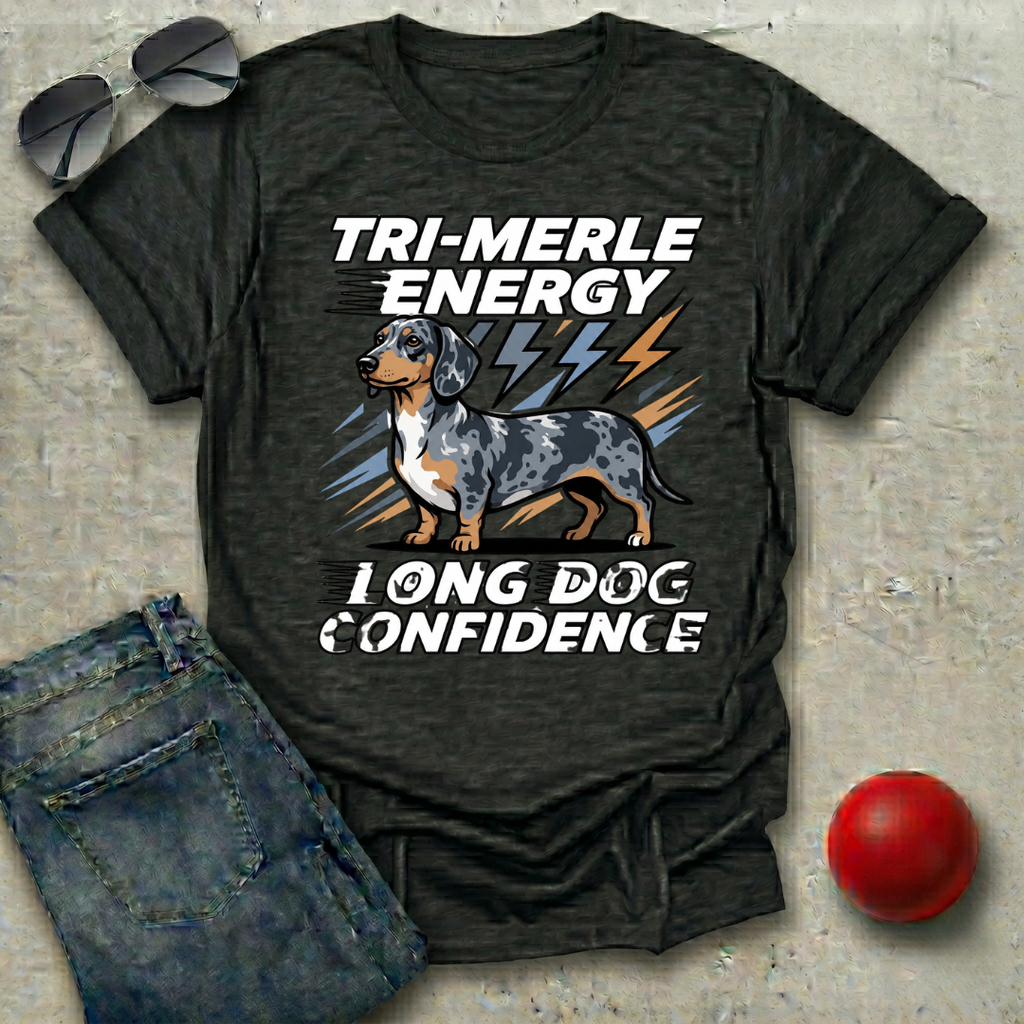 Tri-Merle Energy Long Dog Confidence T-Shirt