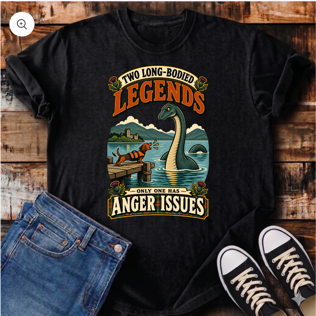 Loch Ness and Dachshund T-Shirt
