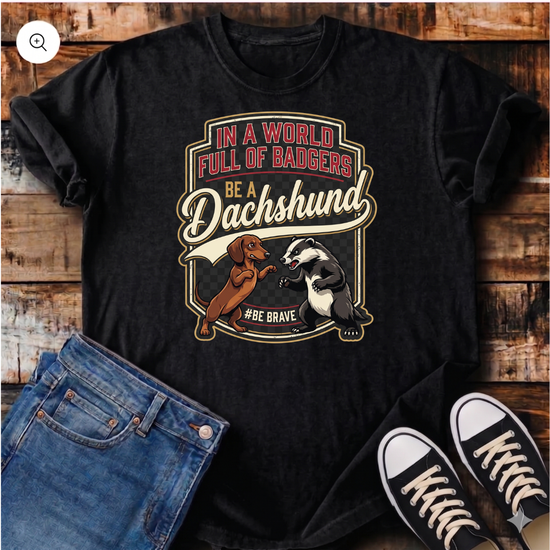 In a World Full of Badgers Be a Dachshund T-Shirt