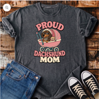 Proud Dachshund Mom (Pink) T-Shirt