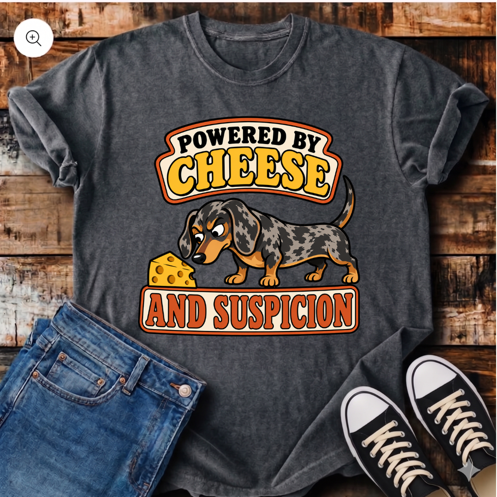 Powered by Cheese and Suspicion T-Shirt