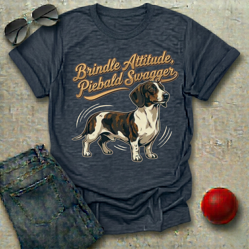 Brindle Attitude, Piebald Swagger T-Shirt