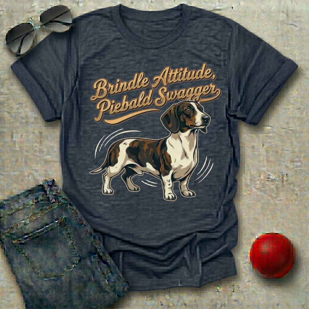 Brindle Attitude, Piebald Swagger T-Shirt