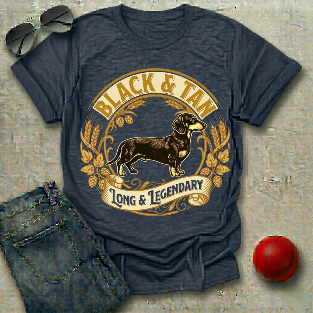 Black and Tan Long and Legendary T-Shirt