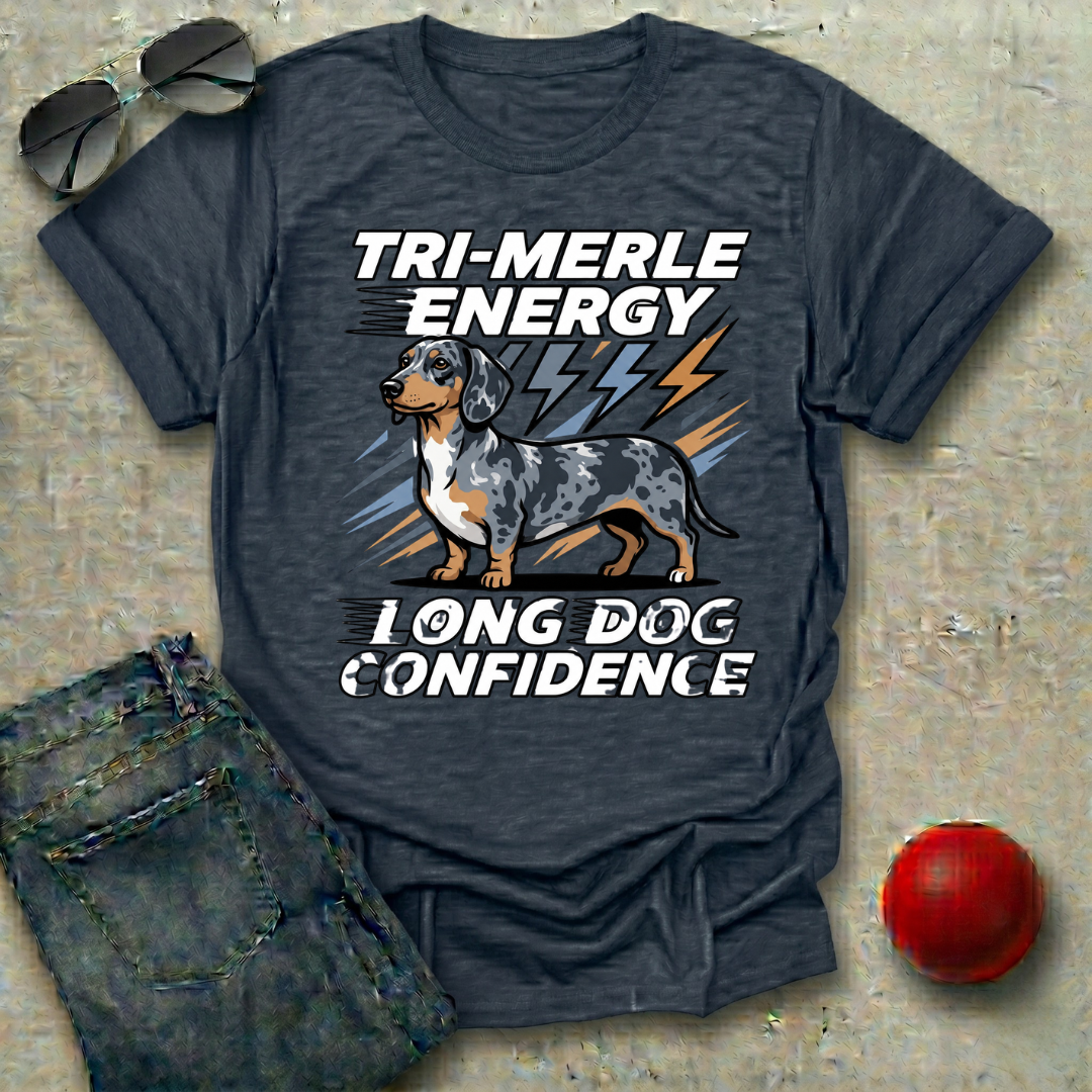 Tri-Merle Energy Long Dog Confidence T-Shirt