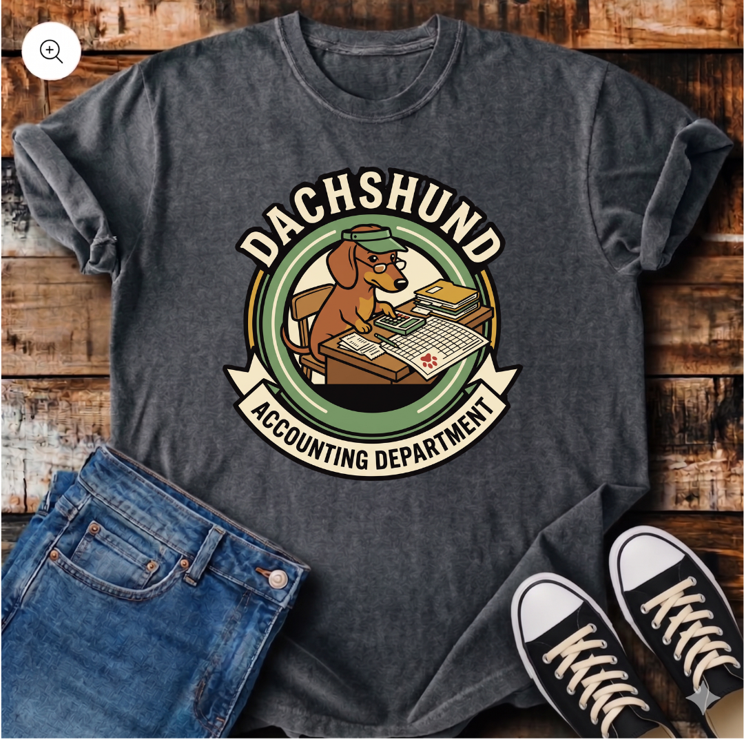 Dachshund Accounting Department T-Shirt