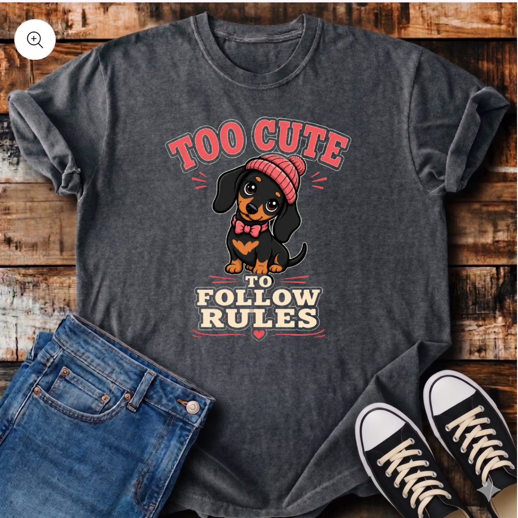 Too Cute To Follow Rules T-Shirt
