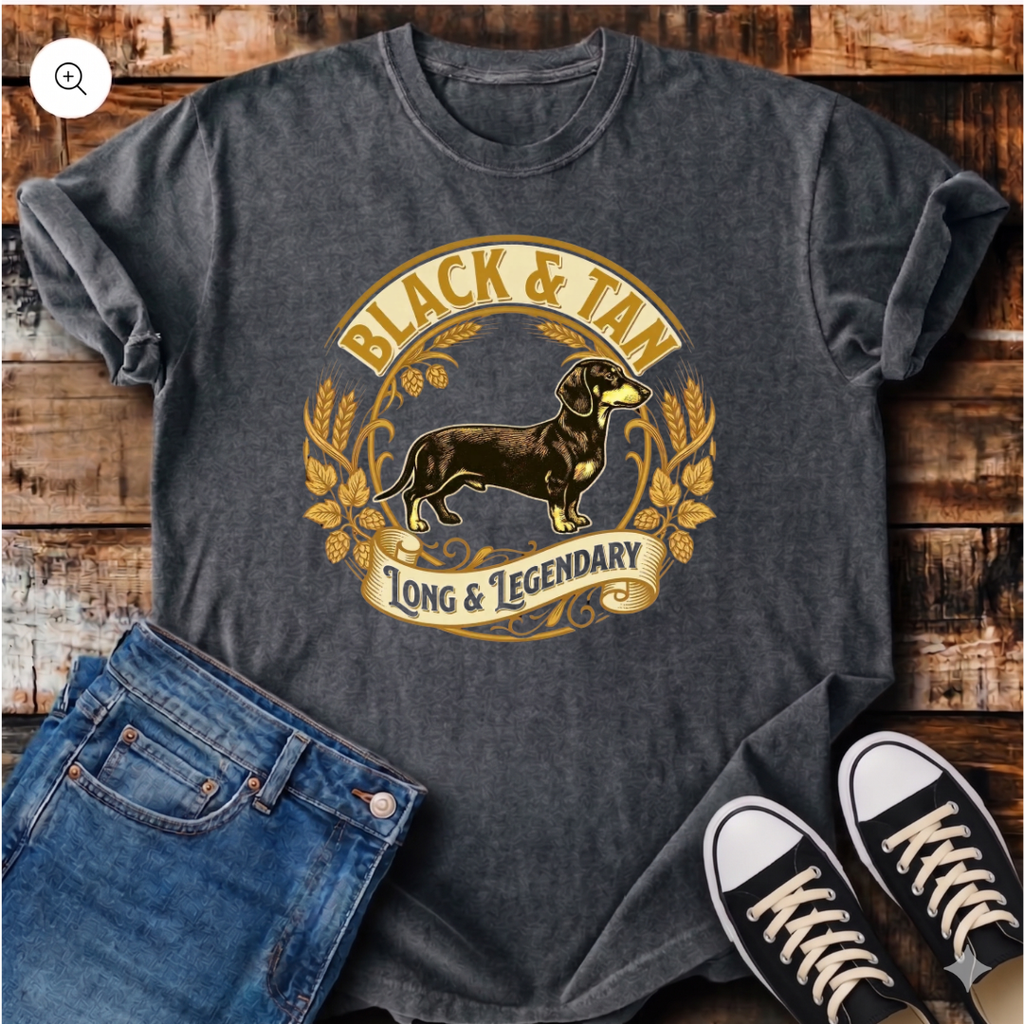 Black and Tan Long and Legendary T-Shirt