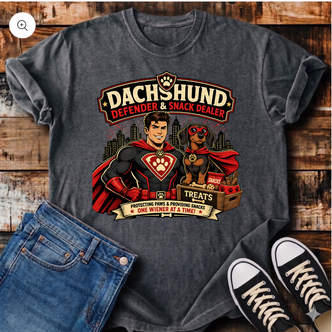 Dachshund Defender and Snack Dealer T-Shirt