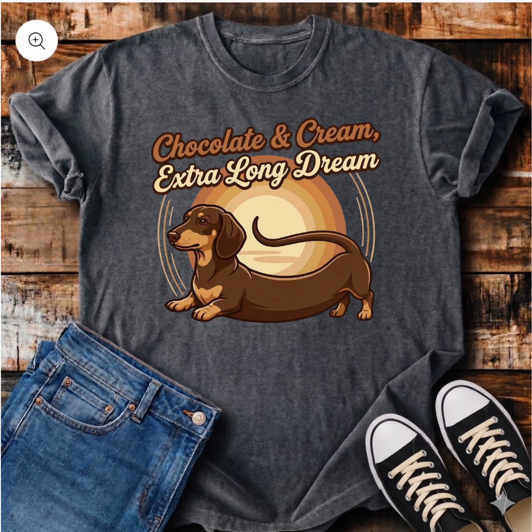 Chocolate & Cream, Extra Long Dream T-Shirt