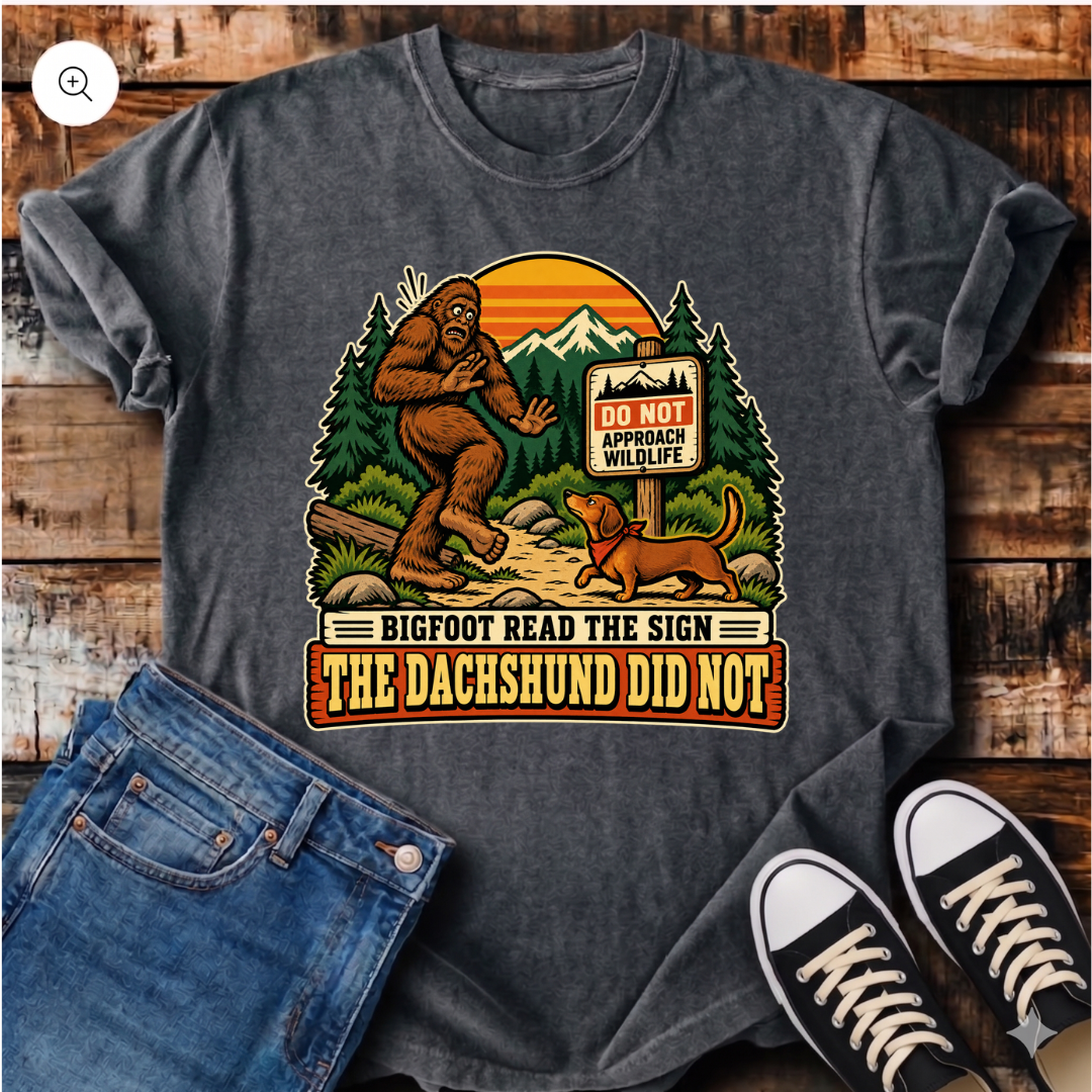 Bigfoot Reports Dachshund Sighting T-Shirt