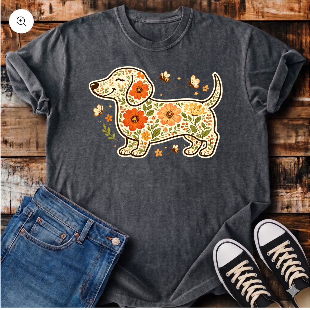 Cottage Core Dachshund T-Shirt