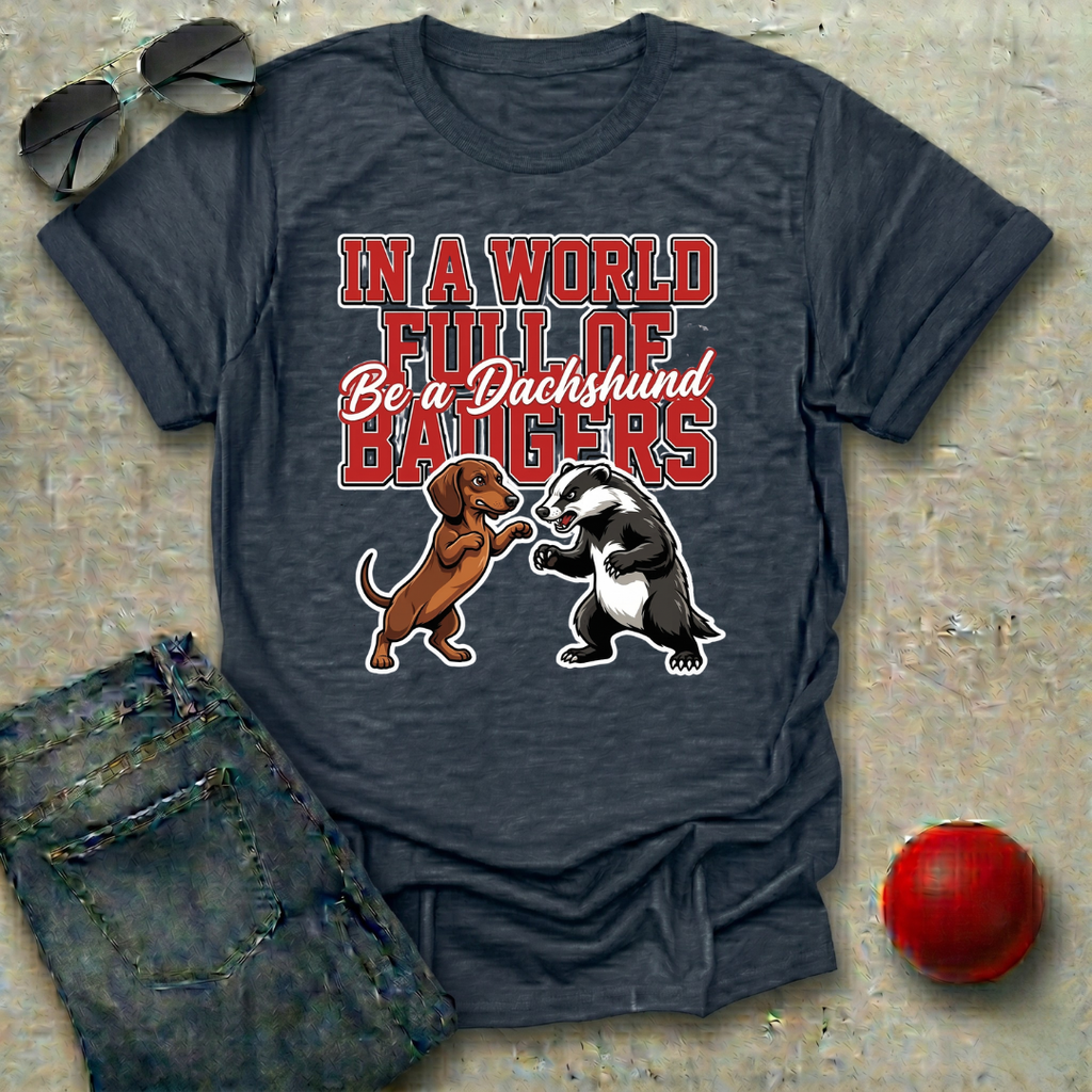 In a World Full of Badgers Be a Dachshund T-Shirt