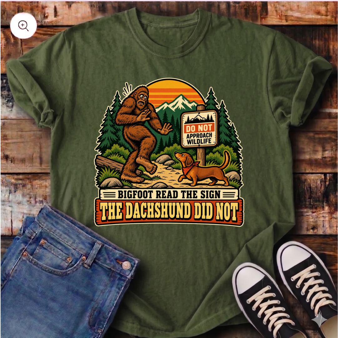Bigfoot Reports Dachshund Sighting T-Shirt