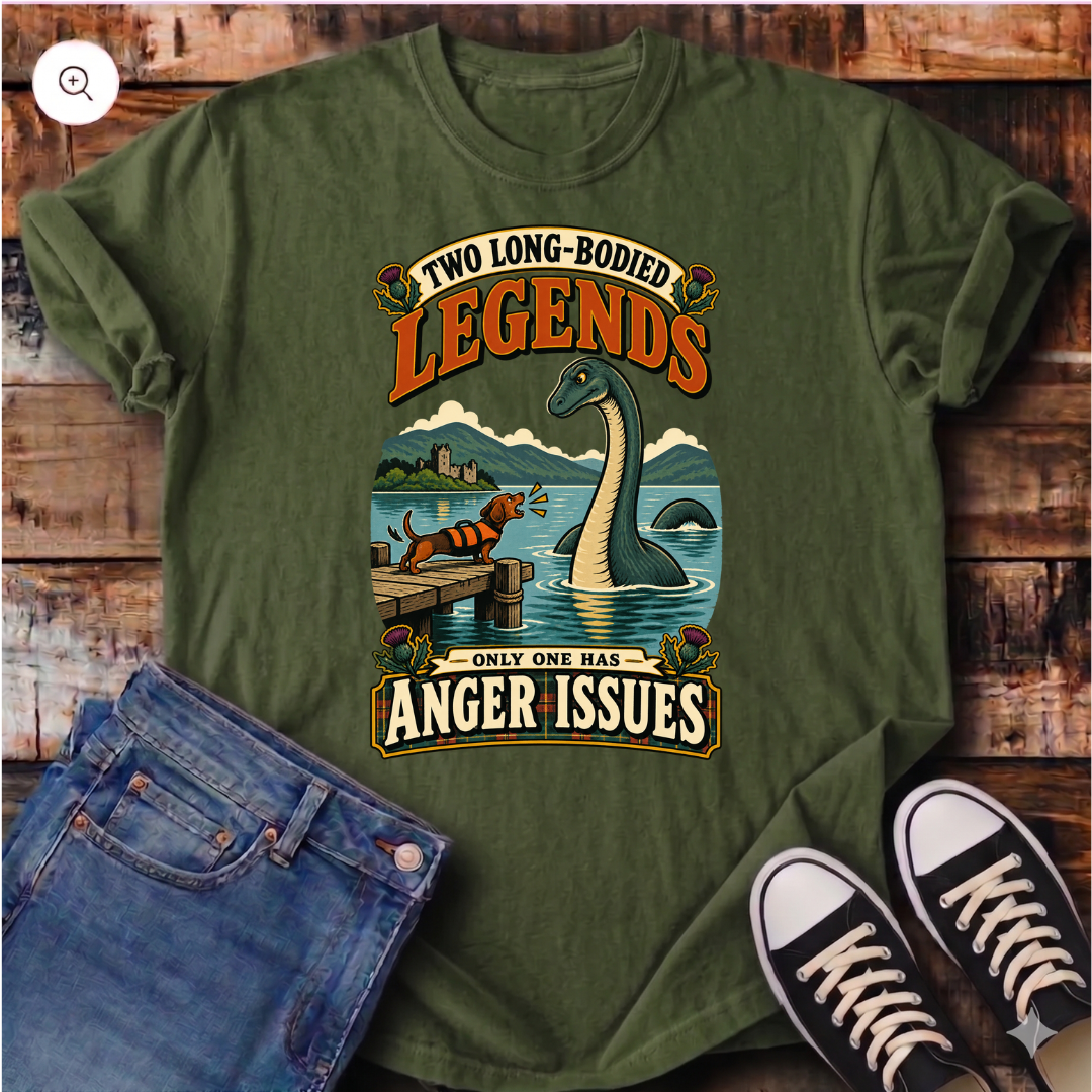 Loch Ness and Dachshund T-Shirt