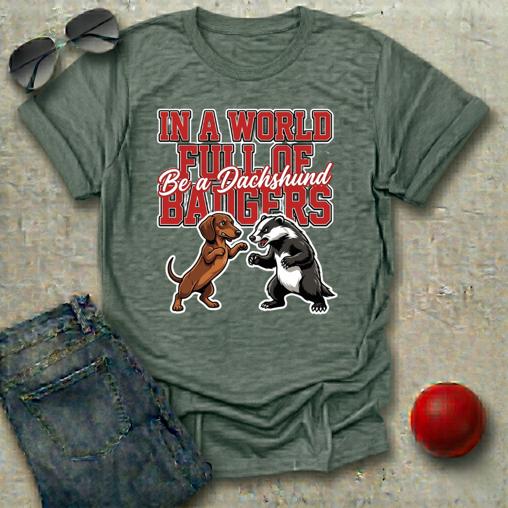 In a World Full of Badgers Be a Dachshund T-Shirt