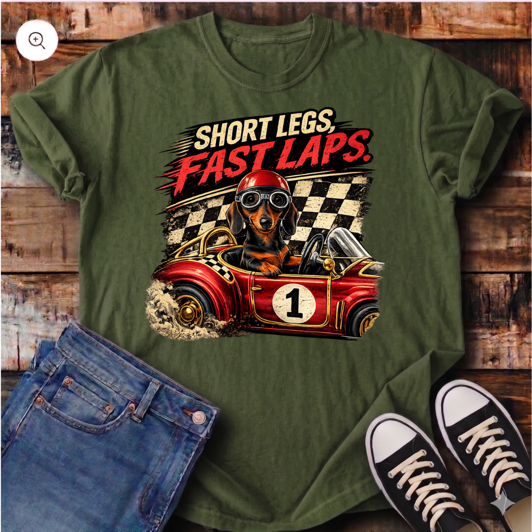 Short Legs, Fast Laps T-Shirt