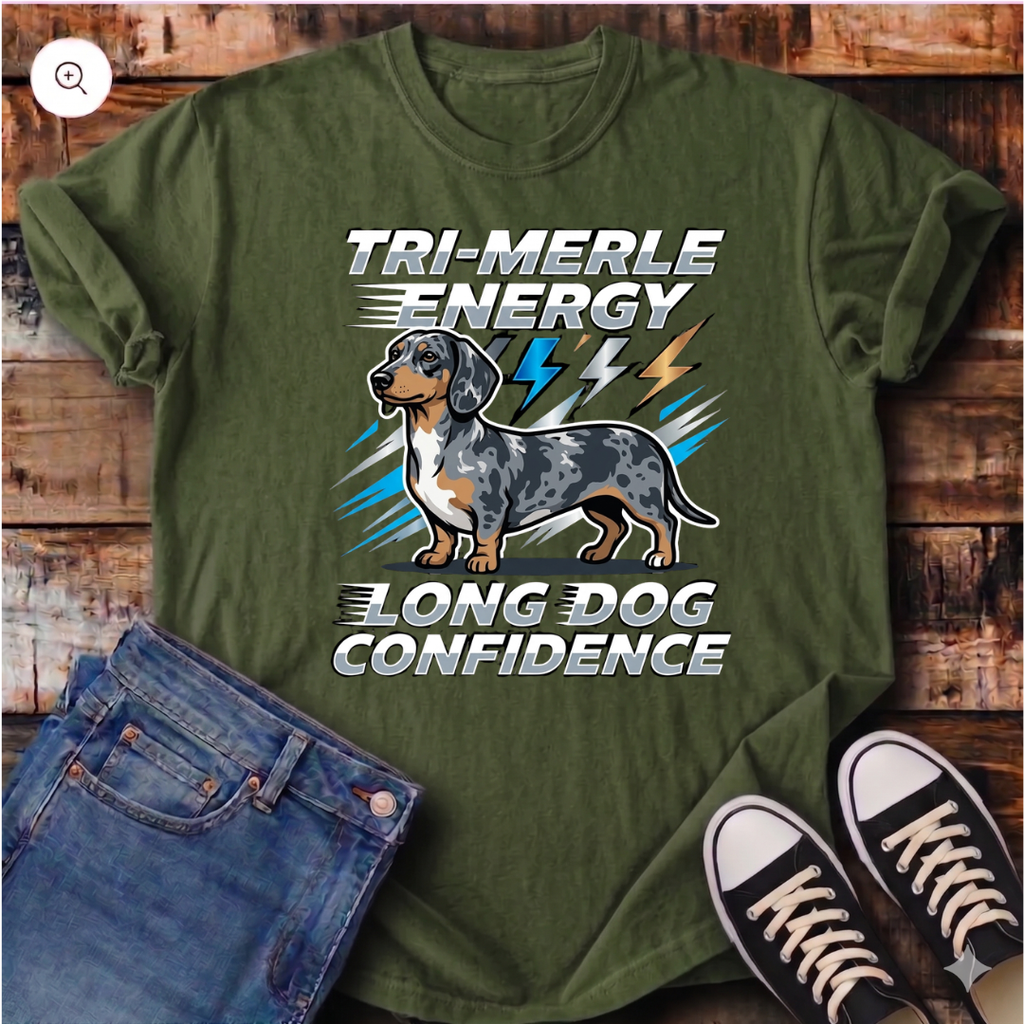 Tri-Merle Energy Long Dog Confidence T-Shirt