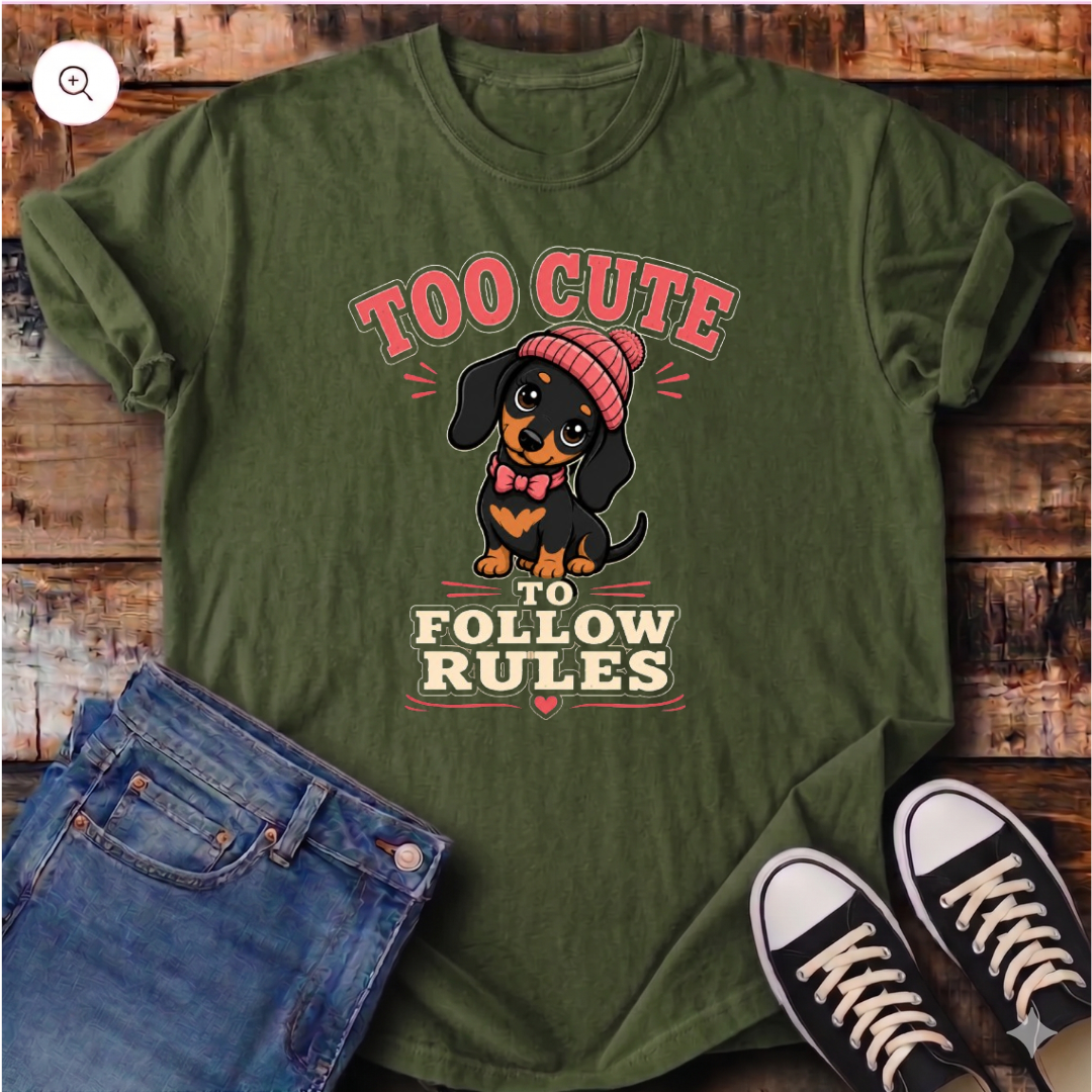 Too Cute To Follow Rules T-Shirt