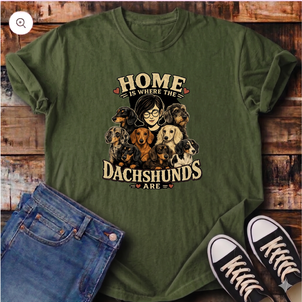 Home Is Where The Dachshunds Are T-Shirt