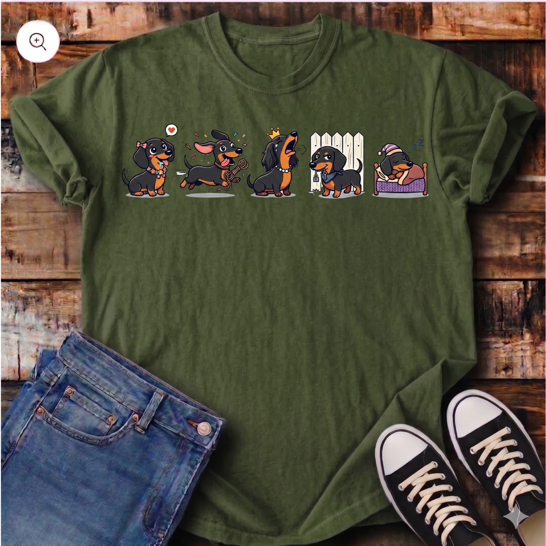 Dachshunds in a Row T-Shirt
