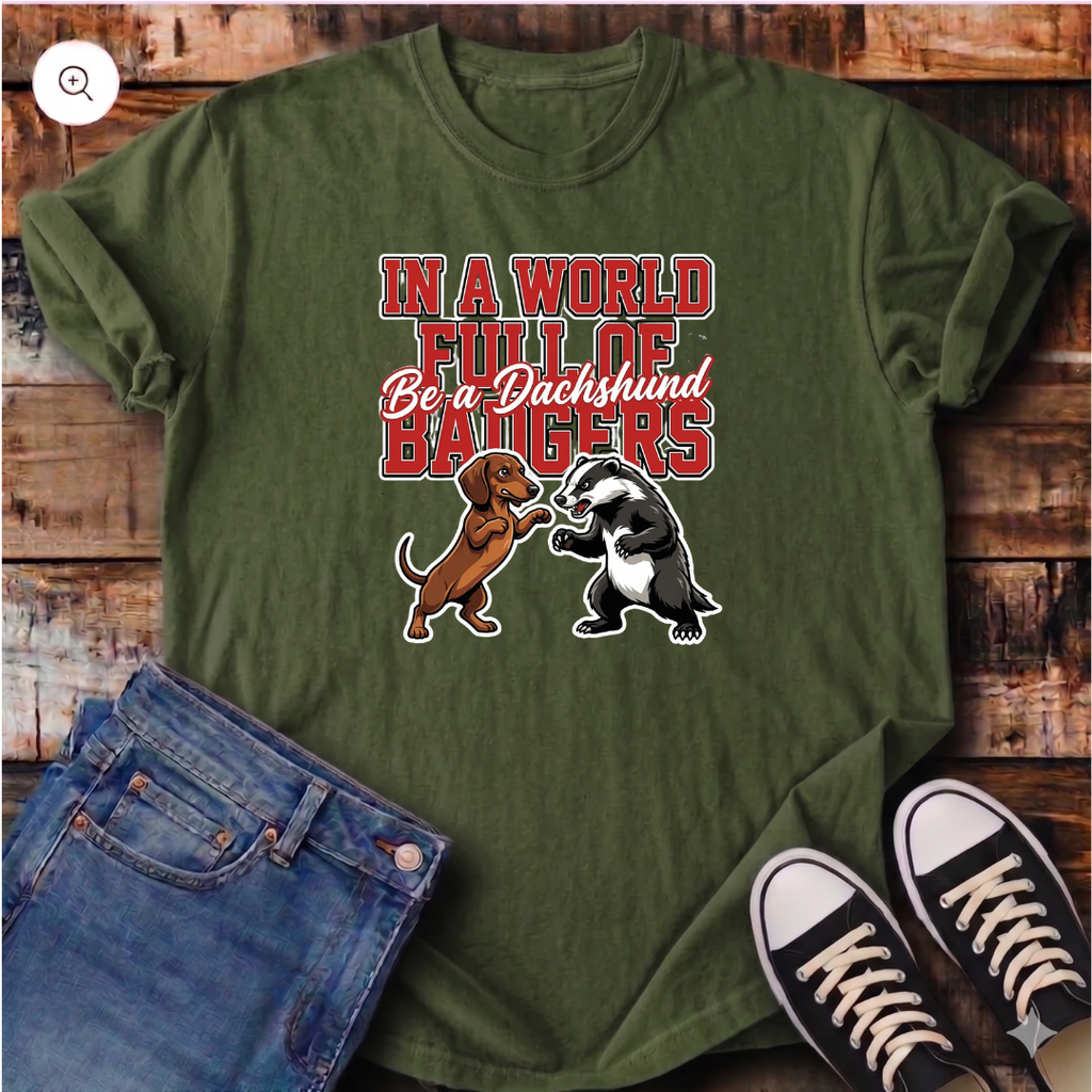 In a World Full of Badgers Be a Dachshund T-Shirt
