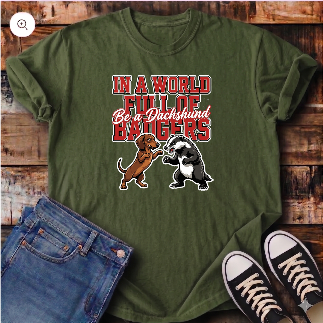 In a World Full of Badgers Be a Dachshund T-Shirt