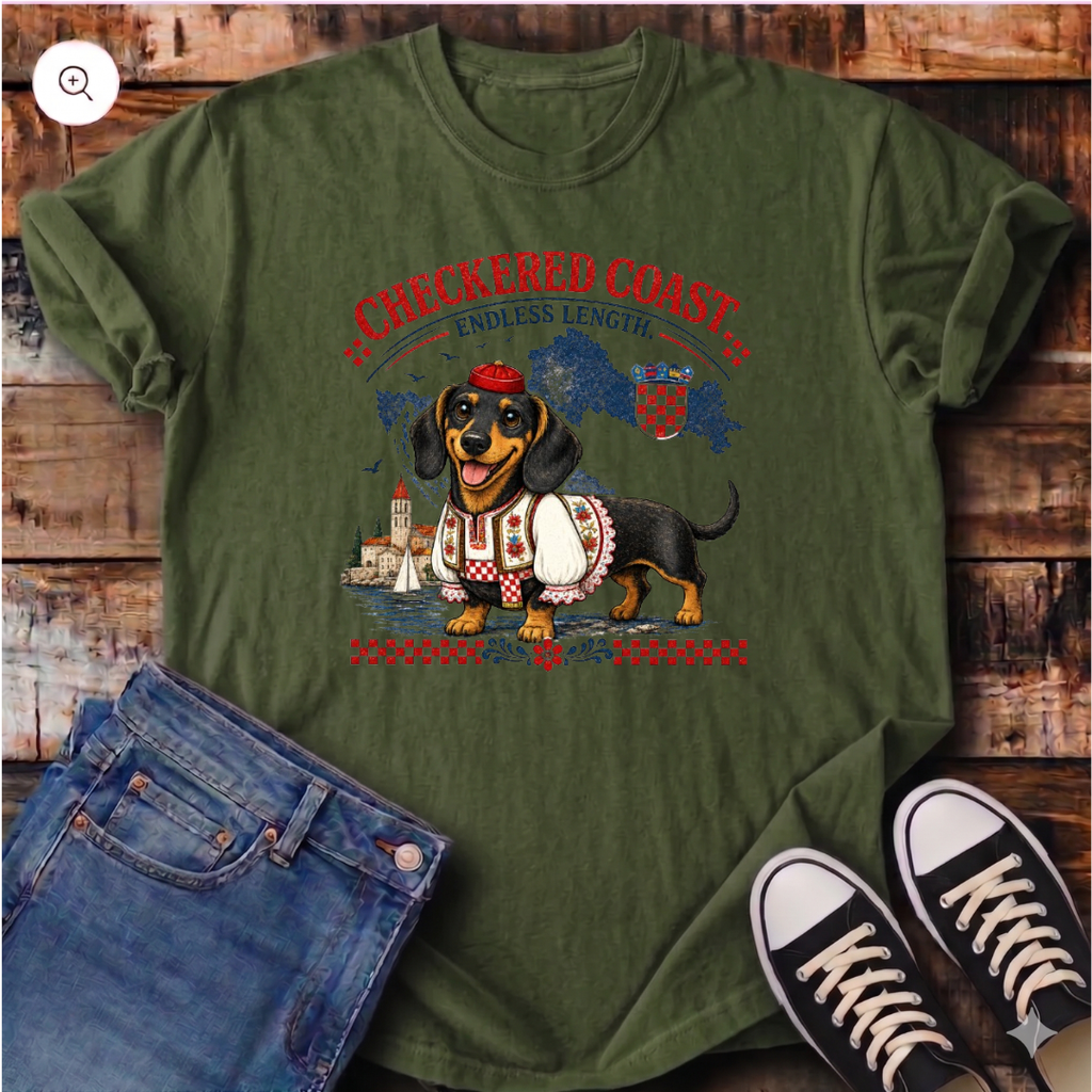 Croatia Checkered Coast T-Shirt