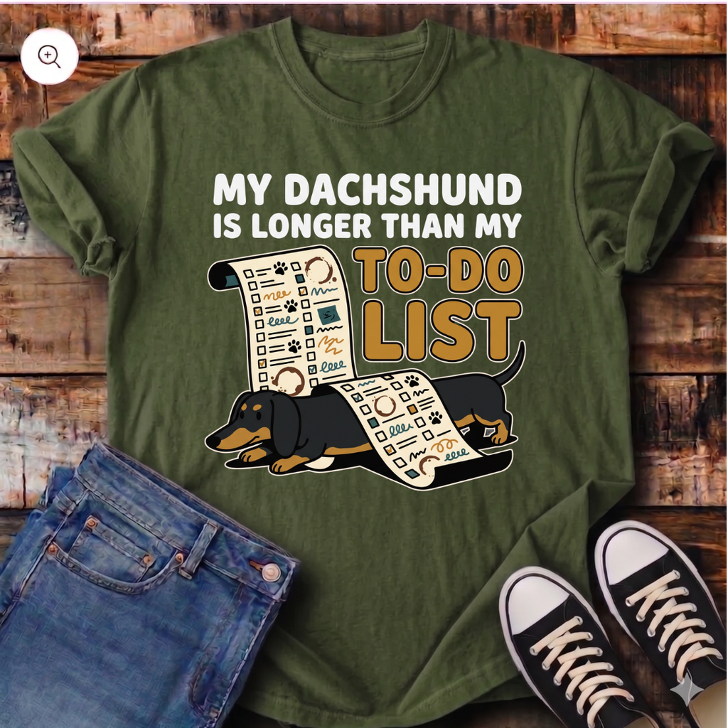 My Dachshund Is Longer Than My To-Do List T-Shirt