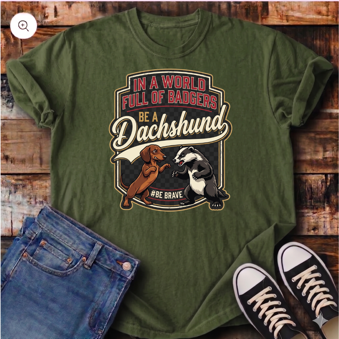 In a World Full of Badgers Be a Dachshund T-Shirt