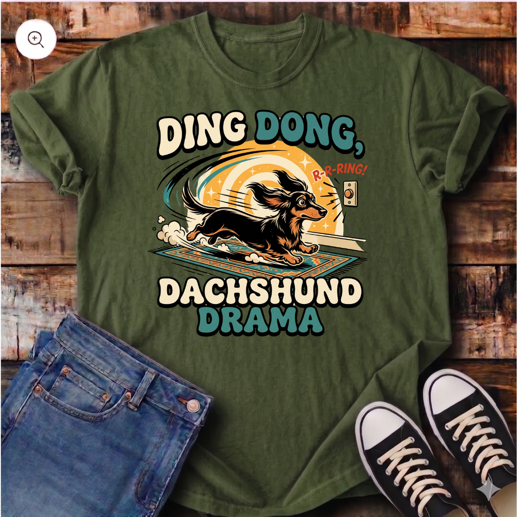 Ding Dong Dachshund Drama T-Shirt