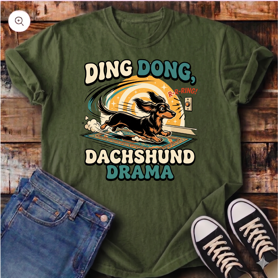 Ding Dong Dachshund Drama T-Shirt