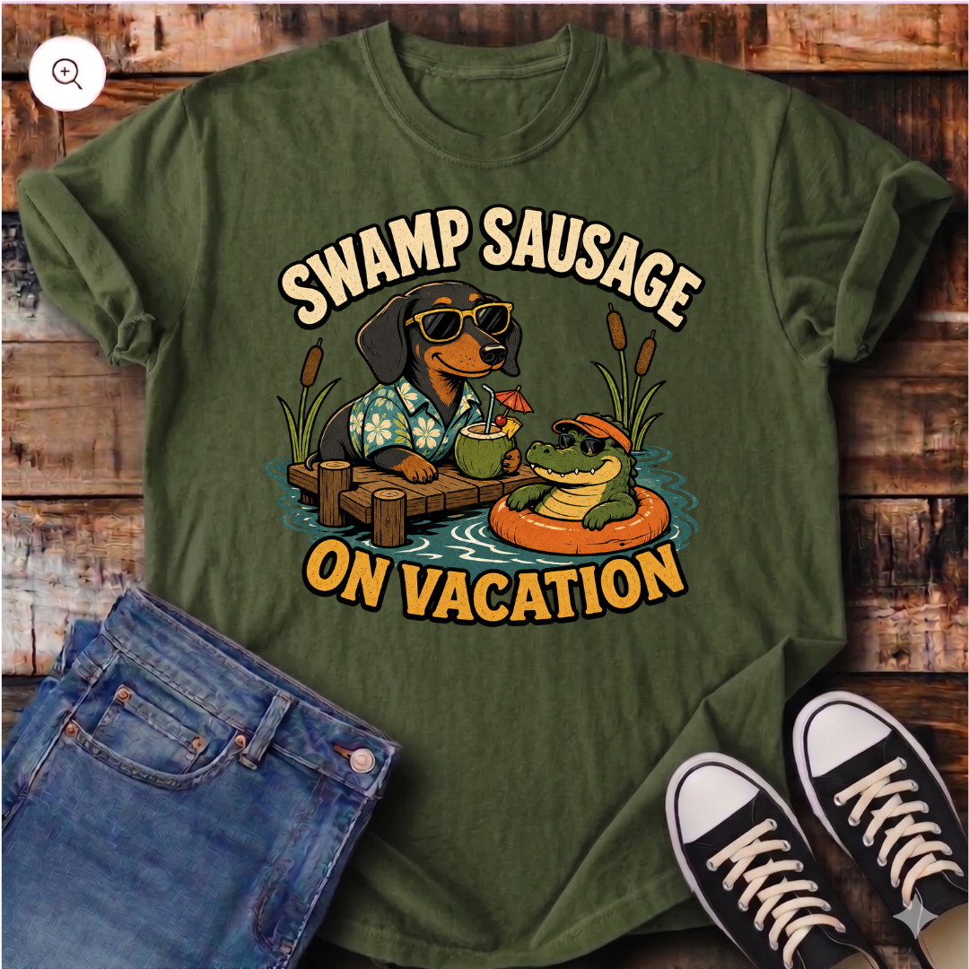 Swamp Sausage on Vacation T-Shirt
