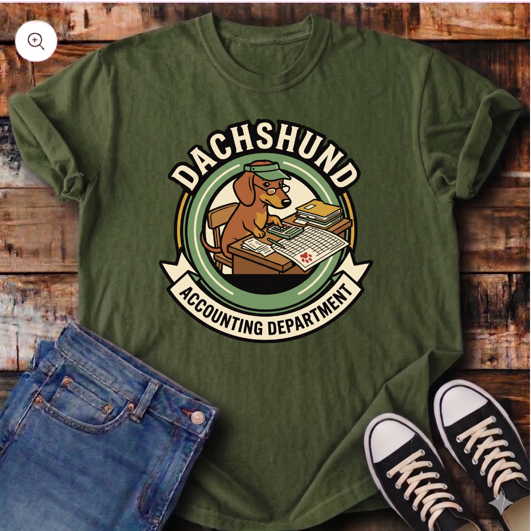 Dachshund Accounting Department T-Shirt